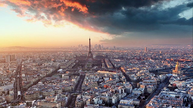 巴黎——时光流逝，法国视频素材