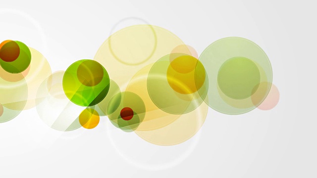 抽象的绿色和橙色圆圈视频动画视频素材