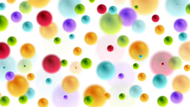 彩色球泡泡视频动画视频素材