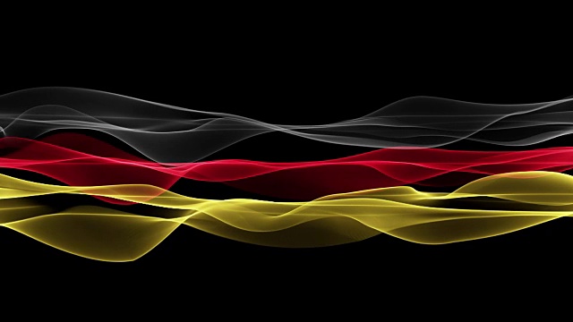 精彩的德国彩色旗帜动画体育赛事，循环高清视频素材