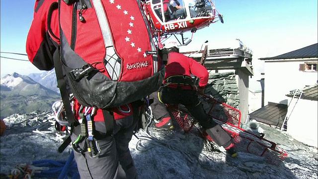 马特洪峰的登山者视频素材