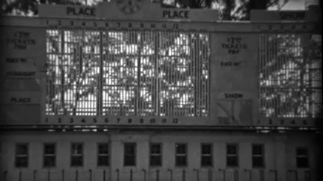 1935年:历史上的海莉亚公园赛马场记分板。视频下载