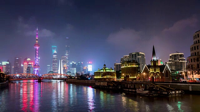 Time Lapse Shanghai Skyline /上海，中国视频下载