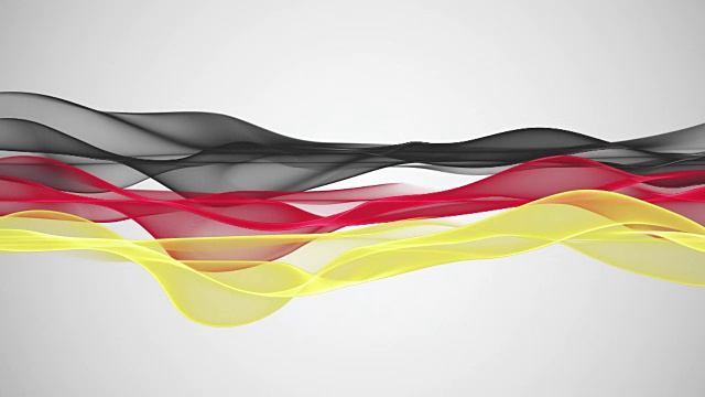 精彩的德国彩色旗帜动画体育赛事，循环高清视频素材