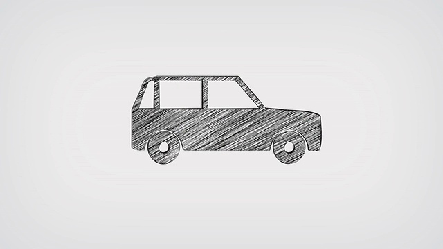 汽车白板定格风格动画视频下载
