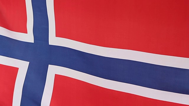 挪威国旗的特写视频下载