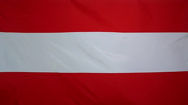 慢动作真实的奥地利纺织品国旗视频素材