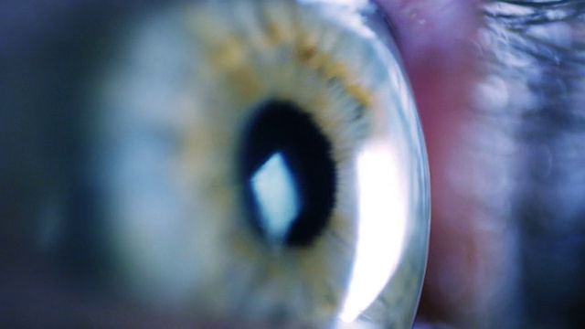 眼睛虹膜和瞳孔微距视频素材