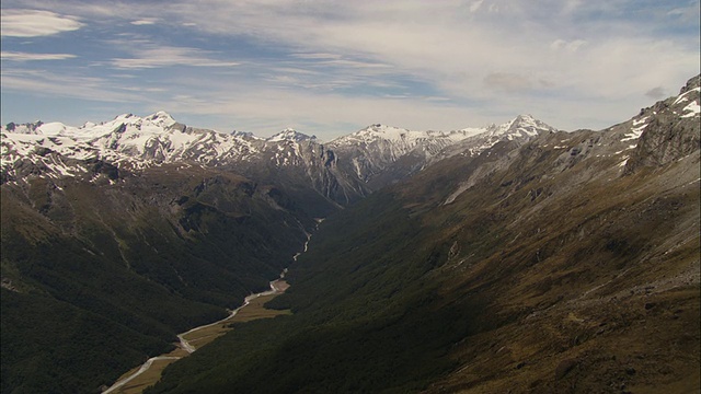 新西兰;南阿尔卑斯山视频素材