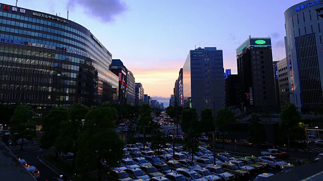 日本福冈市的日落。视频下载