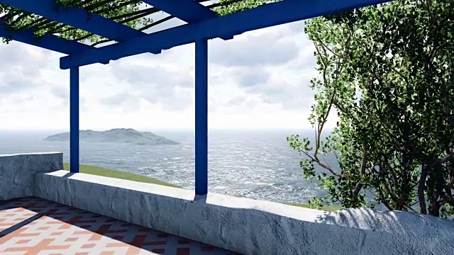阳台俯瞰地中海视频素材