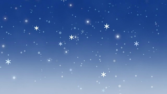 动画圣诞雪花在冬天视频素材
