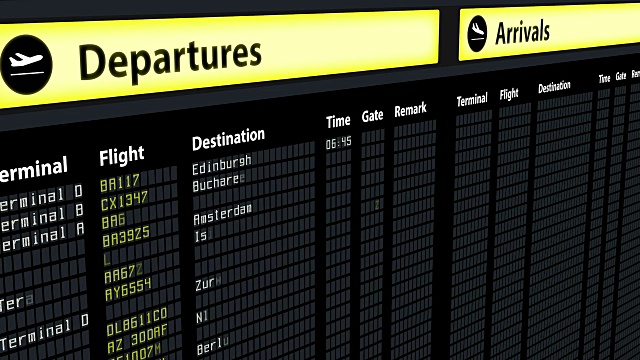 机场抵港及离港航班资料、时间表及时间表视频下载
