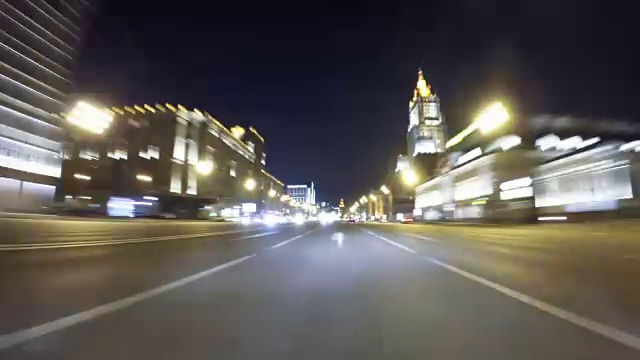 快城驾驶夜路2 POV视频素材