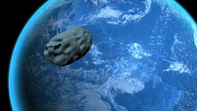 小行星掠过地球视频素材