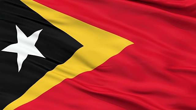 东帝汶国旗的特写视频素材