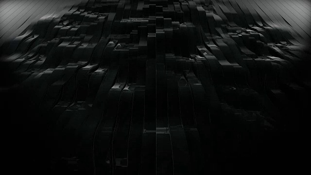 黑色波浪3d渲染条纹视频素材
