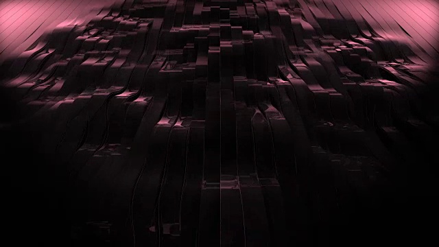 黑色波浪3d渲染条纹视频素材
