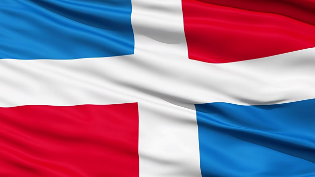 多米尼加共和国文官旗视频素材