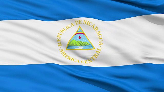 挥舞着尼加拉瓜国旗视频下载