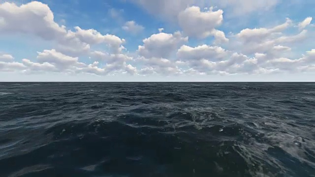 大海，蓝天和白云视频下载