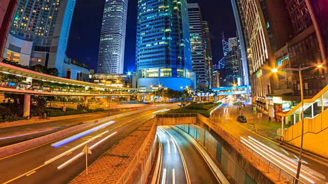 时光流逝香港夜景视频素材