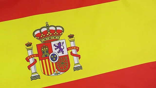 西班牙国旗的特写视频下载