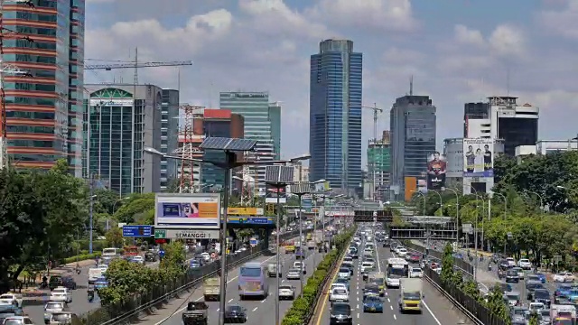 印度尼西亚雅加达的交通视频素材