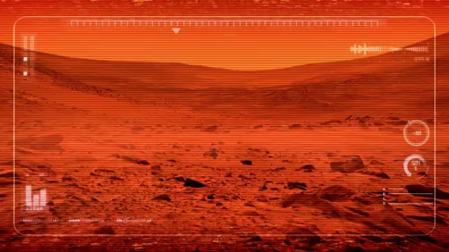 火星探测器POV在行星表面视频素材