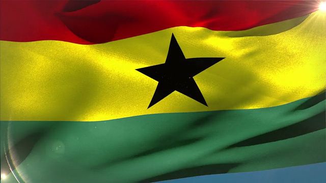 加纳国旗飘扬视频下载