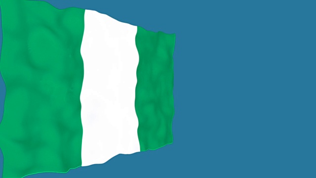 尼日利亚的旗帜。视频下载