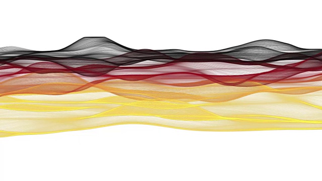 精彩的德国彩色波浪运动事件动画，循环高清视频素材