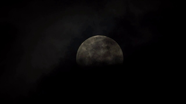 月亮和乌云视频素材