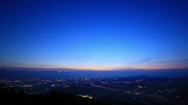 日本福冈美丽的日落。延时视频下载