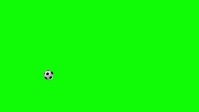 足球飞向镜头——绿色的屏幕视频素材