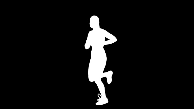 一个女运动员正在跑步的数字视频视频下载