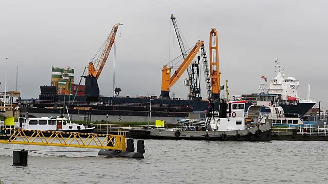 鹿特丹港的工业视频素材
