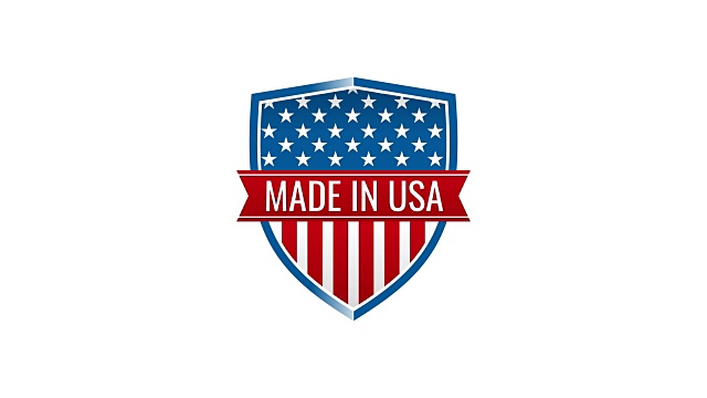 “美国制造”或“美国制造”标签视频素材