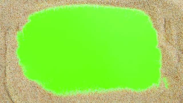 绿屏上的沙子视频素材