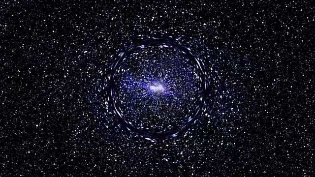 可循环:空间中的黑洞/时空虫洞/恒星背景视频下载