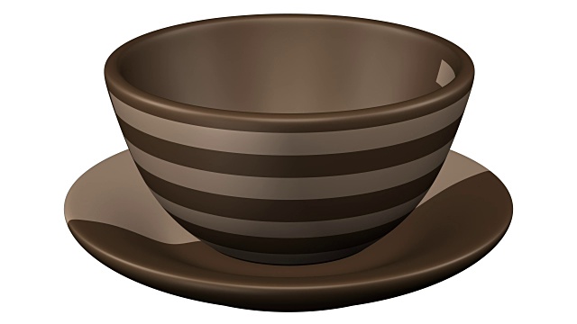 茶碟上的咖啡杯转过来。视频下载