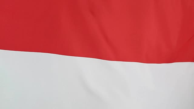 印尼国旗的特写慢动作视频下载