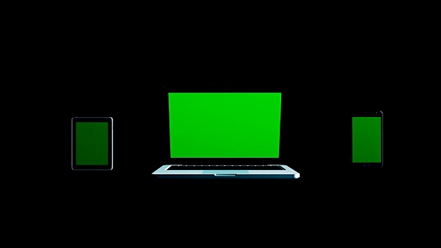 笔记本电脑，智能手机和平板电脑的动画视频素材