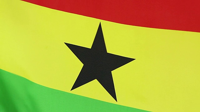 加纳国旗的特写慢动作视频下载