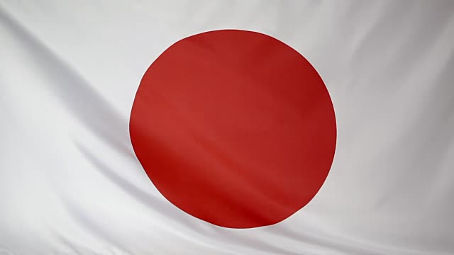 慢镜头中的日本纺织品旗视频下载
