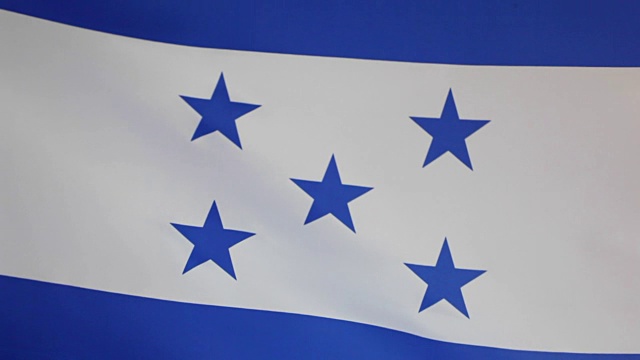 洪都拉斯旗从散焦到聚焦视频下载