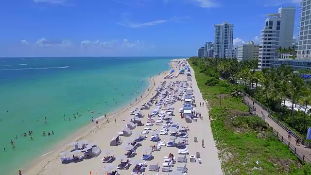 迈阿密海滩佛罗里达航拍画面视频素材
