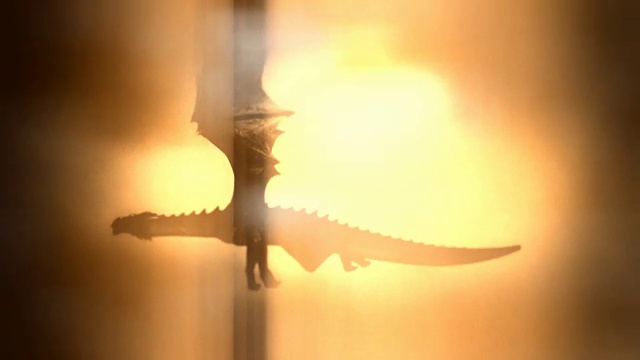 龙在天空中飞翔在一个明亮的阳光背景视频素材
