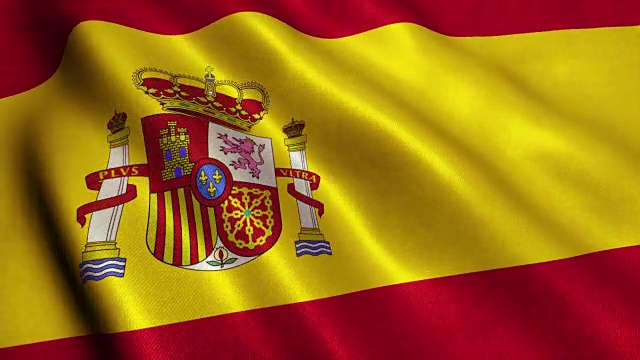 西班牙国旗视频循环- 4K视频下载