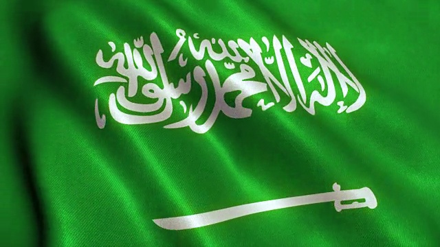 沙特阿拉伯国旗视频循环- 4K视频下载